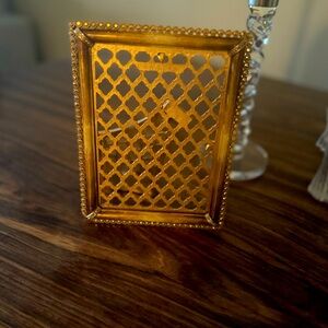 Jay Strongwater $1895 4 x 6” Enameled Swarovski x 18k gold x tiger’s eye